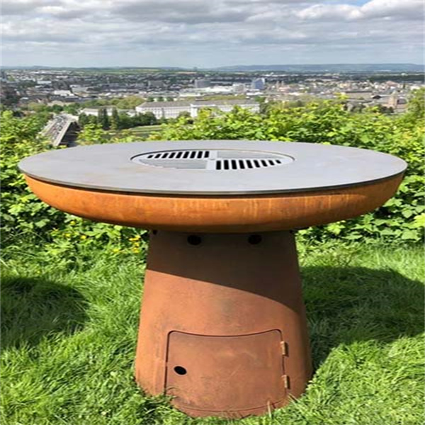 Hotels Fire Table Corten BBQ Grills Ready to Ship